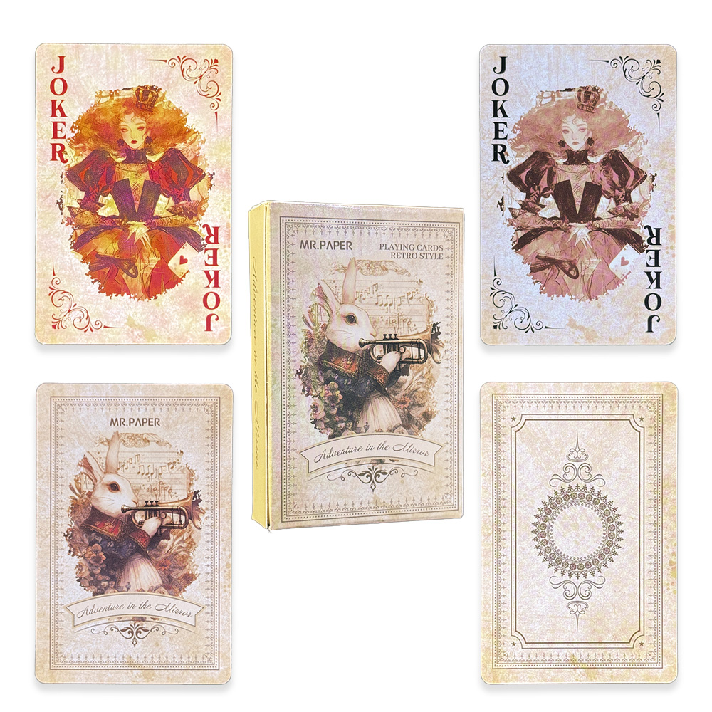 Vintage Collectible Board Games - 55Pcs 이상한 나라의 앨리스 카드 놀이