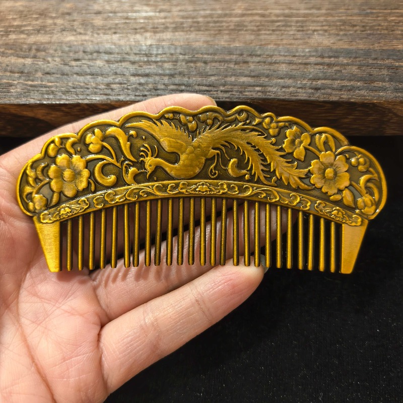 Vintage Collectible Accessories - 빈티지 합금 앤티크 골드 조각 헤어