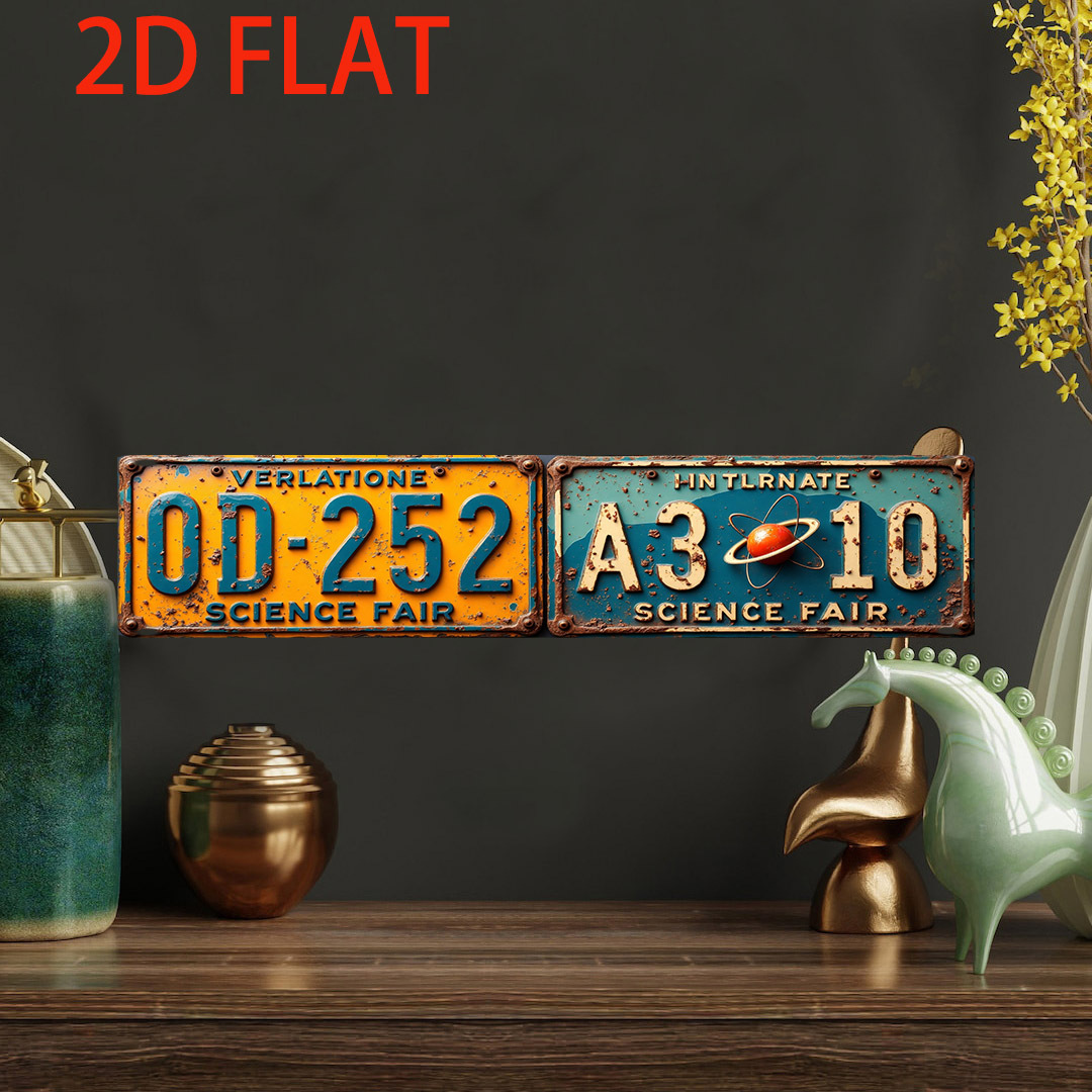 Vintage And Collectible Fair - 1개 빈티지 과학 박람회 명판 |