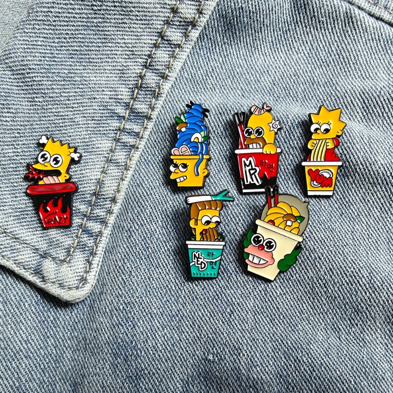 Vintage Item - 6pcs 세트 심슨 가족 귀여운 재미있는