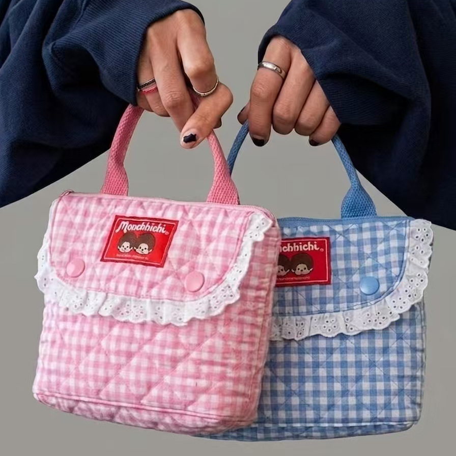 Vintage Item - 빈티지 체크무늬 먼치키 만화 캐릭터 손에