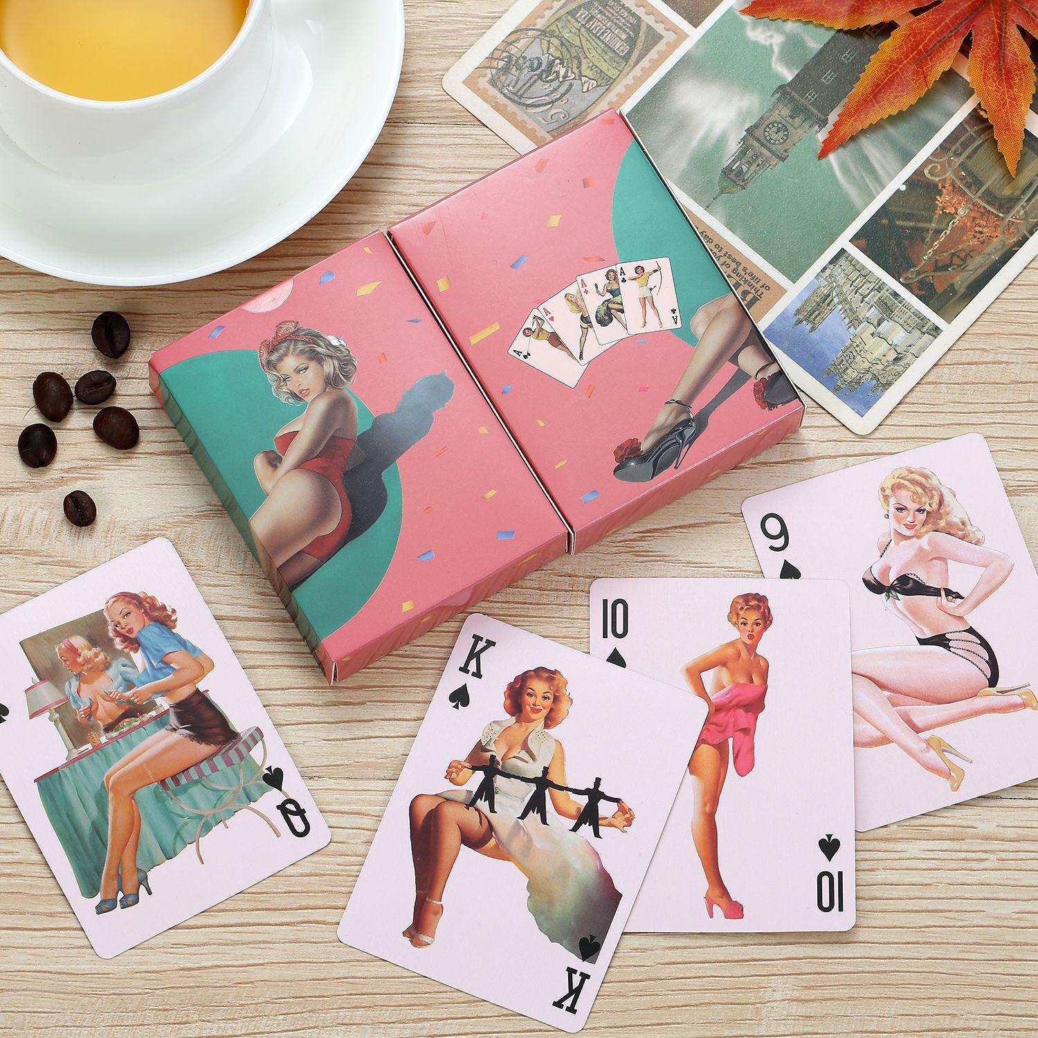 빈티지 데크 카드 레트로 포커 데크 카드 파티 맨 케이 - Vintage Collectible Board Games 리뷰 및 가격