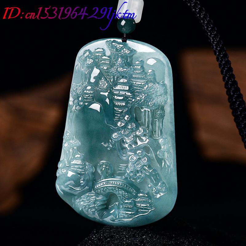 천연 버마산 경옥 풍경 펜던트 목걸이 빈티지 패션 부적 - Vintage Necklace 리뷰 및 가격