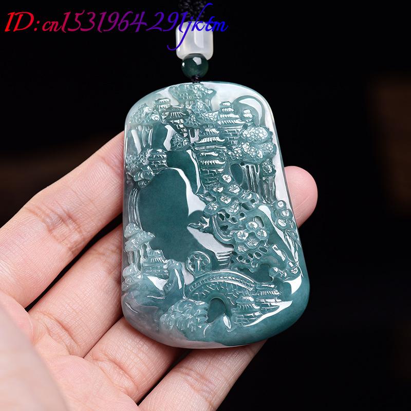 천연 버마산 경옥 풍경 펜던트 목걸이 빈티지 패션 부적 - Vintage Necklace 리뷰 및 가격