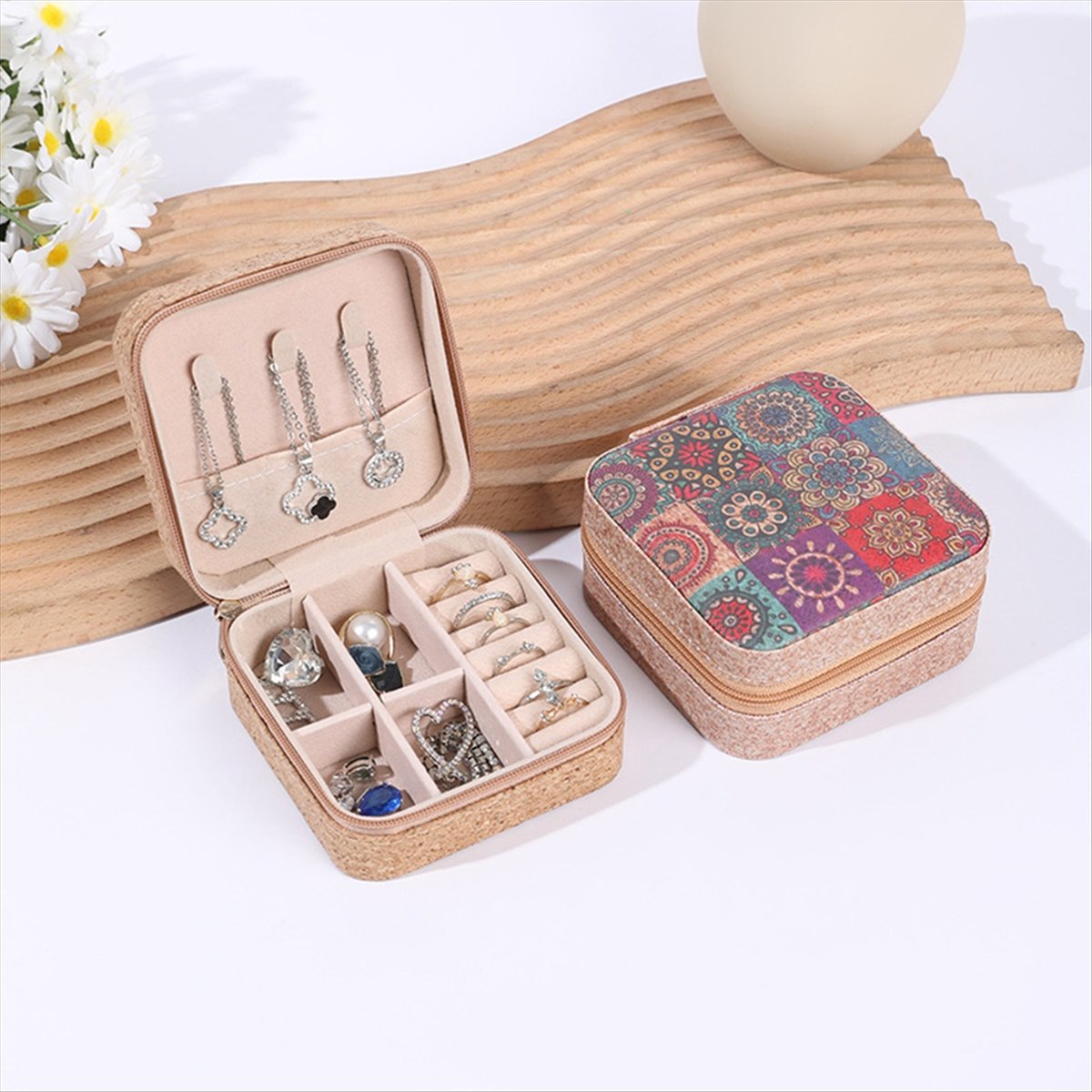 [N84R] 4PCS 빈티지 코르크 보석 상자 사각형  - Vintage Zipper 리뷰 및 가격