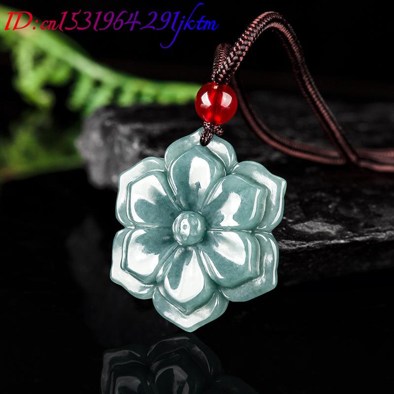 버마산 경옥 꽃 펜던트 목걸이 스톤 패션 액세서리 부적 - Vintage Necklace 리뷰 및 가격