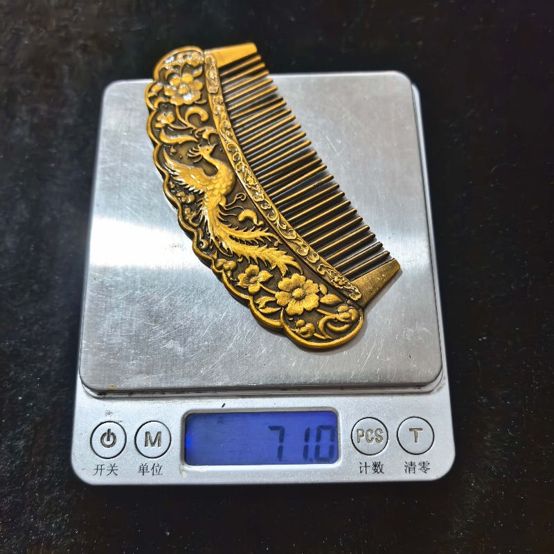 빈티지 합금 앤티크 골드 조각 헤어 빗 피닉스 꽃무늬  - Vintage Collectible Accessories 리뷰 및 가격