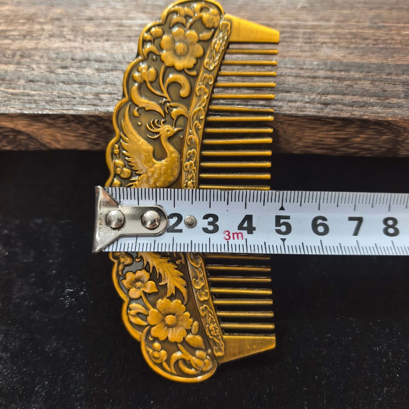 빈티지 합금 앤티크 골드 조각 헤어 빗 피닉스 꽃무늬  - Vintage Collectible Accessories 리뷰 및 가격