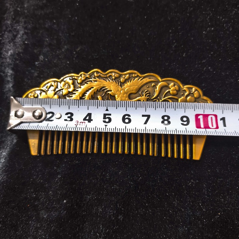 빈티지 합금 앤티크 골드 조각 헤어 빗 피닉스 꽃무늬  - Vintage Collectible Accessories 리뷰 및 가격