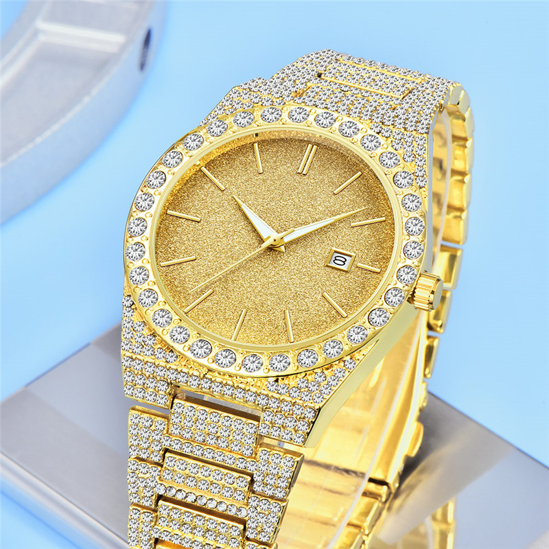 남성 명품 시계 힙합 다이아몬드 패션 합금 밴드 날짜  - Vintage Watch Collecting 리뷰 및 가격