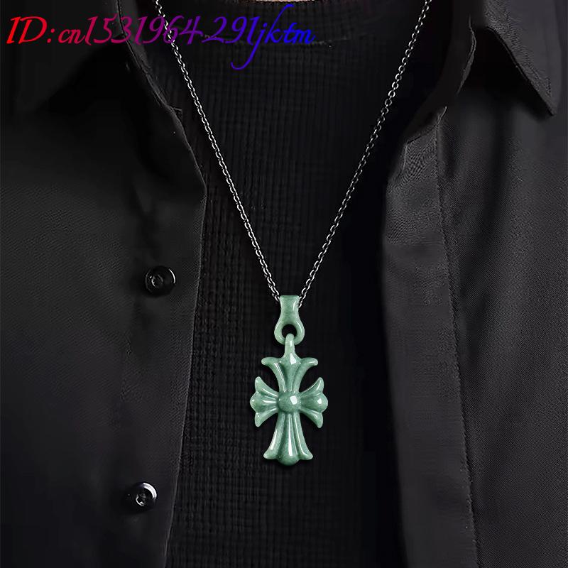 천연 버마산 경옥 십자가 펜던트 목걸이 주얼리 디자이너 - Vintage Necklace 리뷰 및 가격