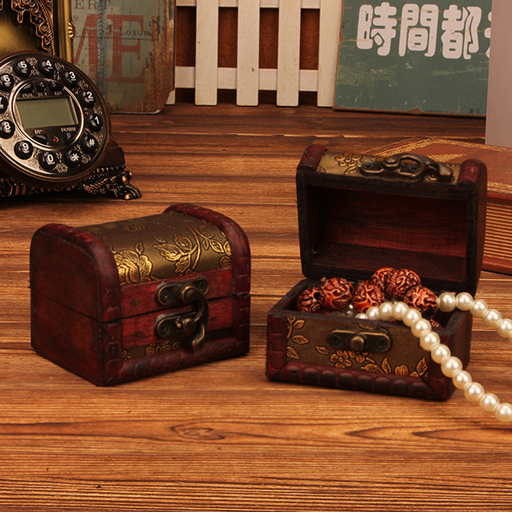 중국 스타일의 빈티지 나무 보석함, 잠금장치가 있는 장 - Vintage Item 리뷰 및 가격